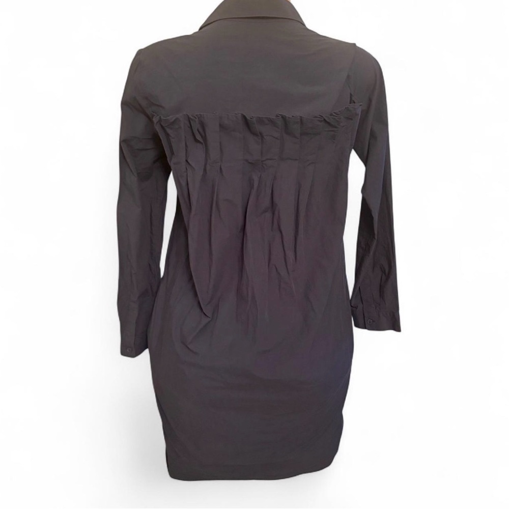 COS Navy Blue 100% Cotton Pleated Back Shirt Dress - Size 6